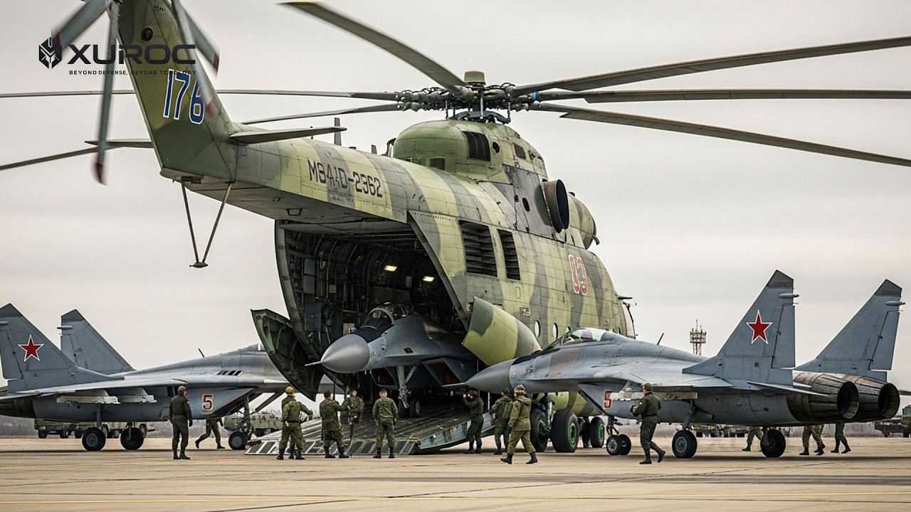 Самый большой вертолёт в мире! Российский Ми-26 может перевозить танки и малозаметные самолёты.