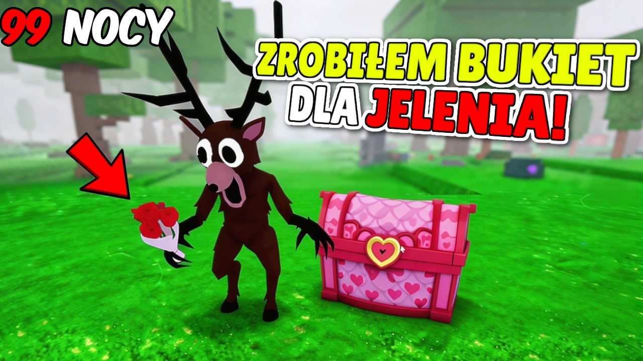 Co się stanie JAK DASZ JELENIOWI BUKIET RÓŻ? | 99 nocy w Lesie!