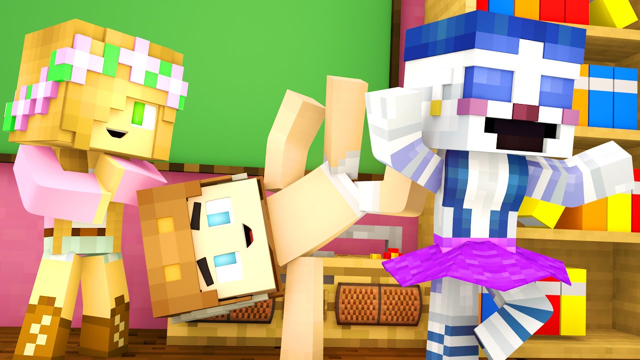 Minecraft School-FNAF Sister Location - BABY VS BALLORA DANCE OFF!