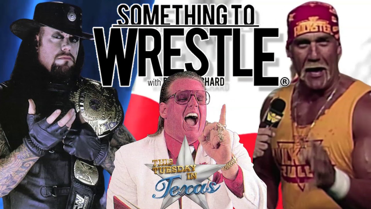 Брюс Причард наносит удар по Гробовщику, побеждающему Халка Хогана