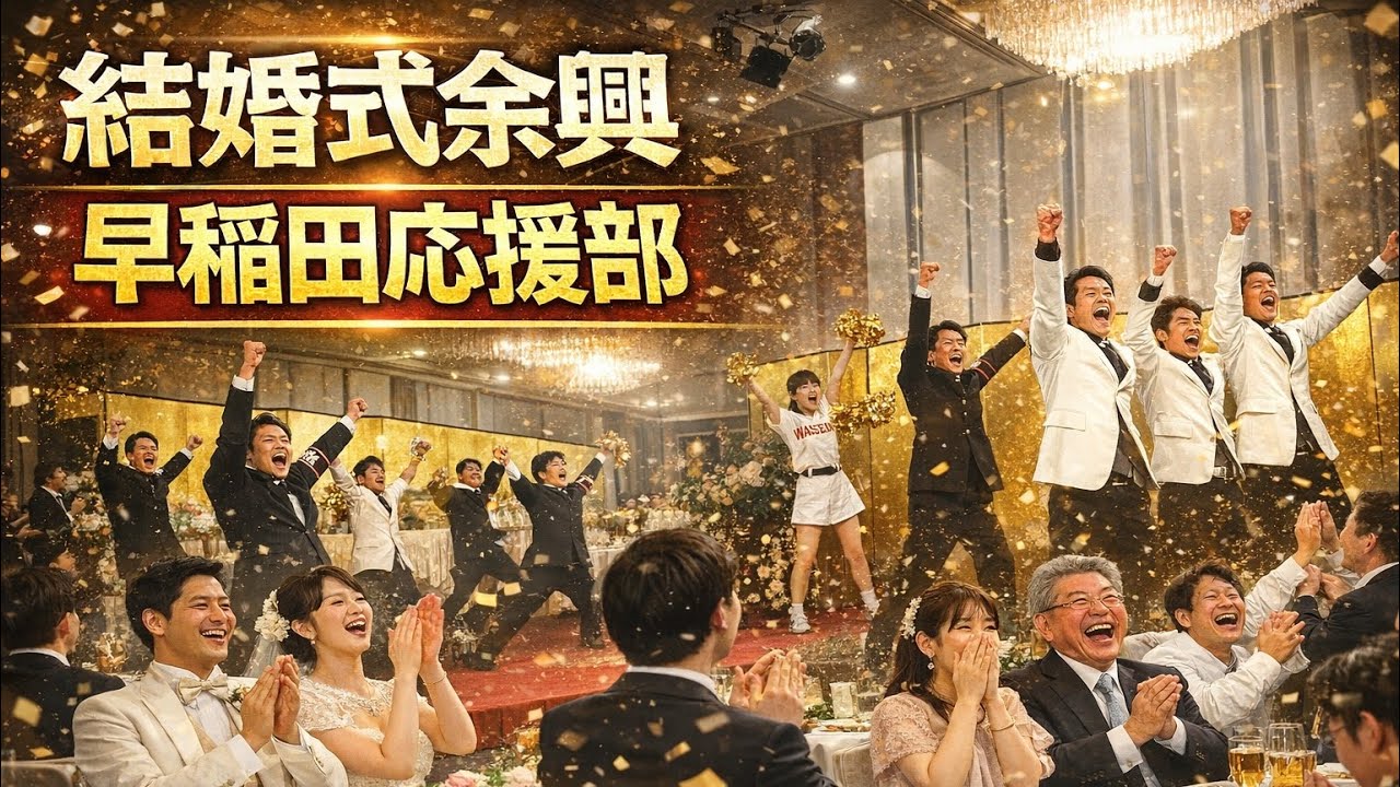【高画質】早稲田大学応援部の結婚式余興「紺碧の空」「エール」「コンバットマーチ」ほか