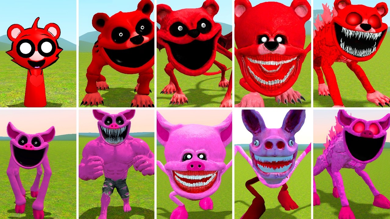 ALL NEW BEAR ZOOCHOSIS TAPES 1-5 VS ALL NEW PIG HORROR TAPES FAMILY ? in Garrysmod!...