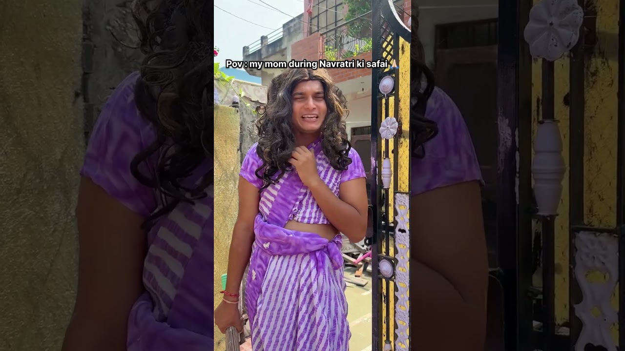 My mom during Navratri ki safai 🙏🏻 most viral comedy 😂 #shorts #ytshorts