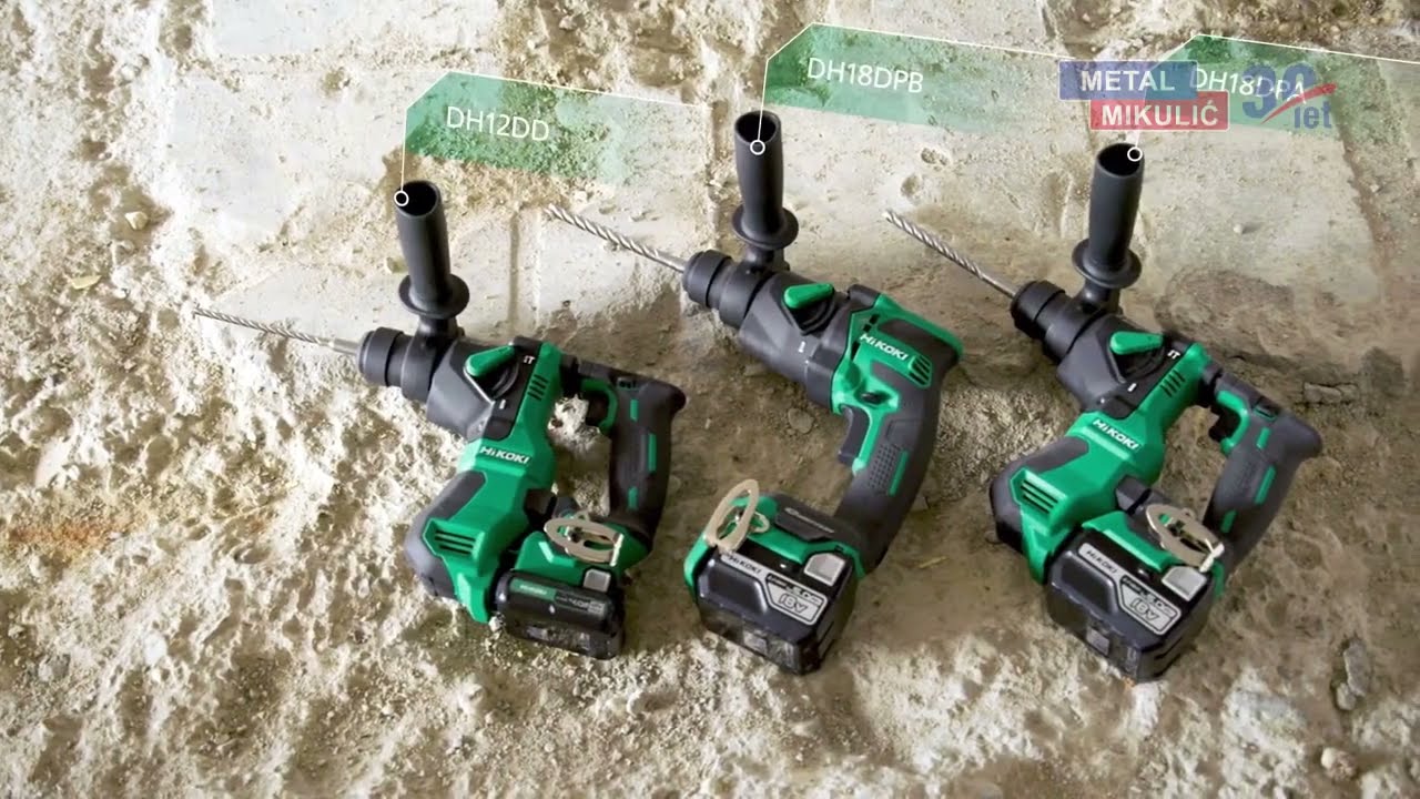 Akumulatorska vrtalna kladiva HiKOKI DH18DPA, DH12DD, DH18DPB