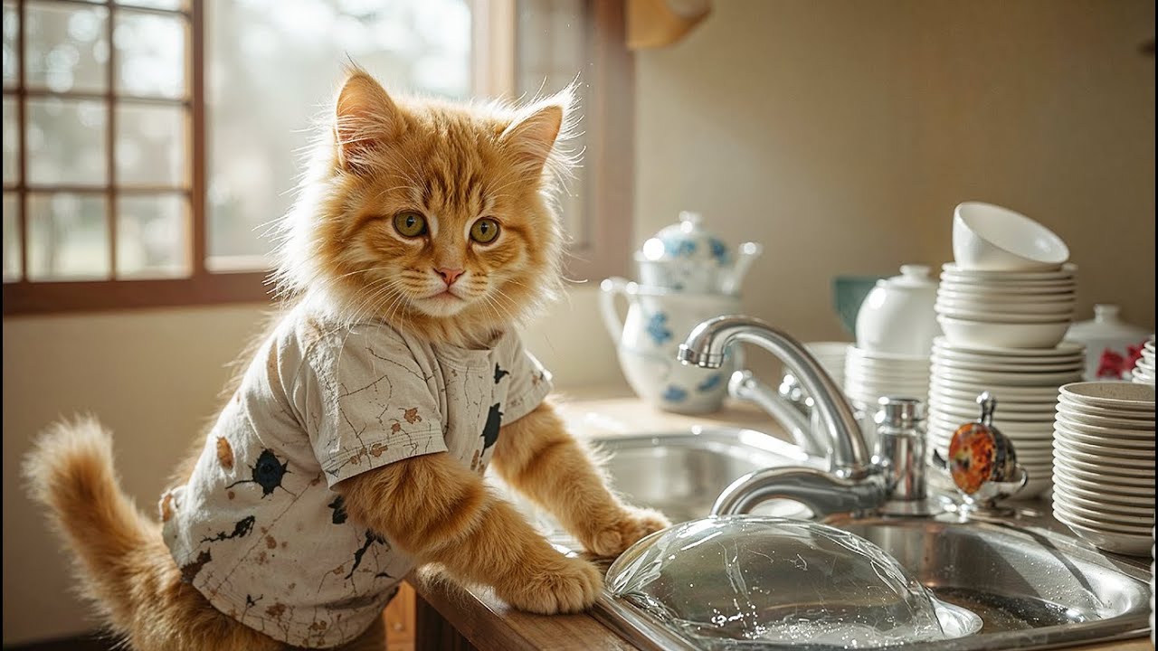 From Washing Dishes to Baking Cakes: Mom Journey to Make Her Kitten’s Disneyland Dream Come True!😿💞