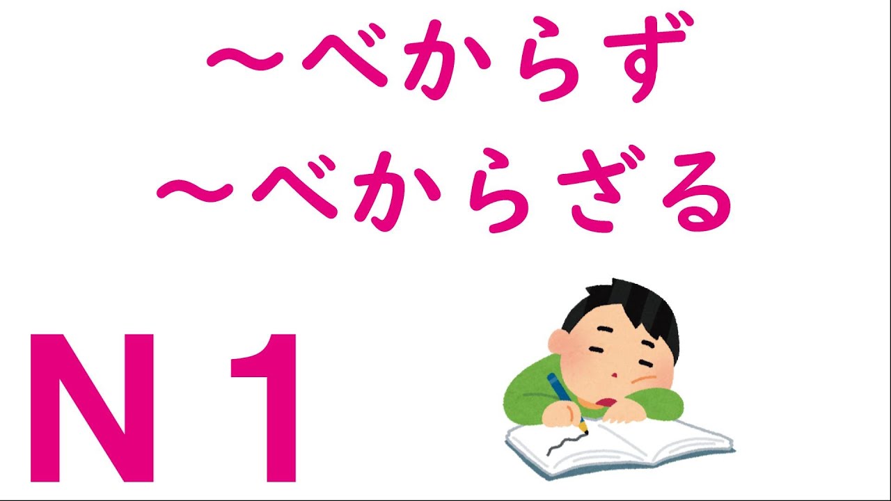 【Ｎ１文法】～べからず・～べからざる