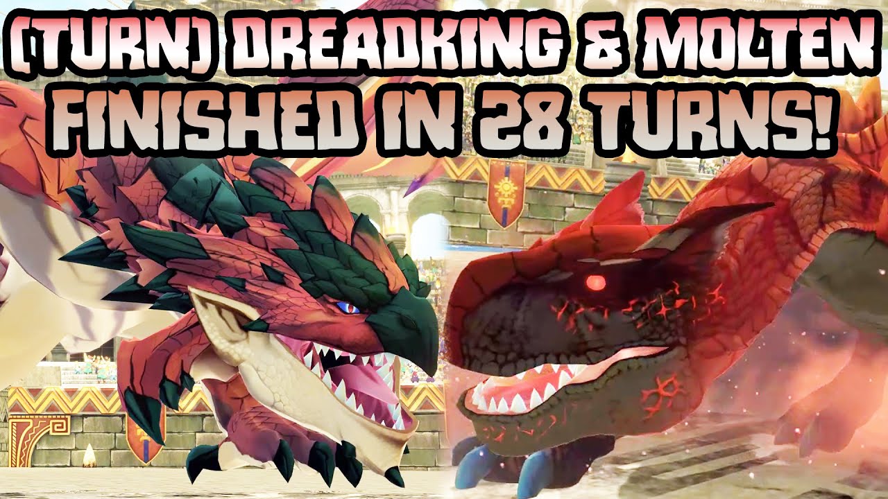 NEW PERSONAL BEST!! (TURN) DREADKING & MOLTEN IN 28 TURNS ONLINE COOP QUEST MONSTER HUNTER STORIES 2
