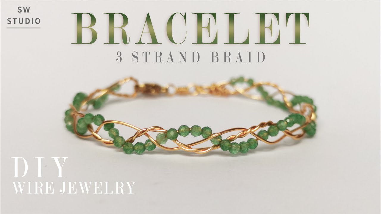 3 Stand Braid Bracelet/Easy Bangle/ Easy Bracelet/Wire Wrap Bracelet Tutorial/How to make