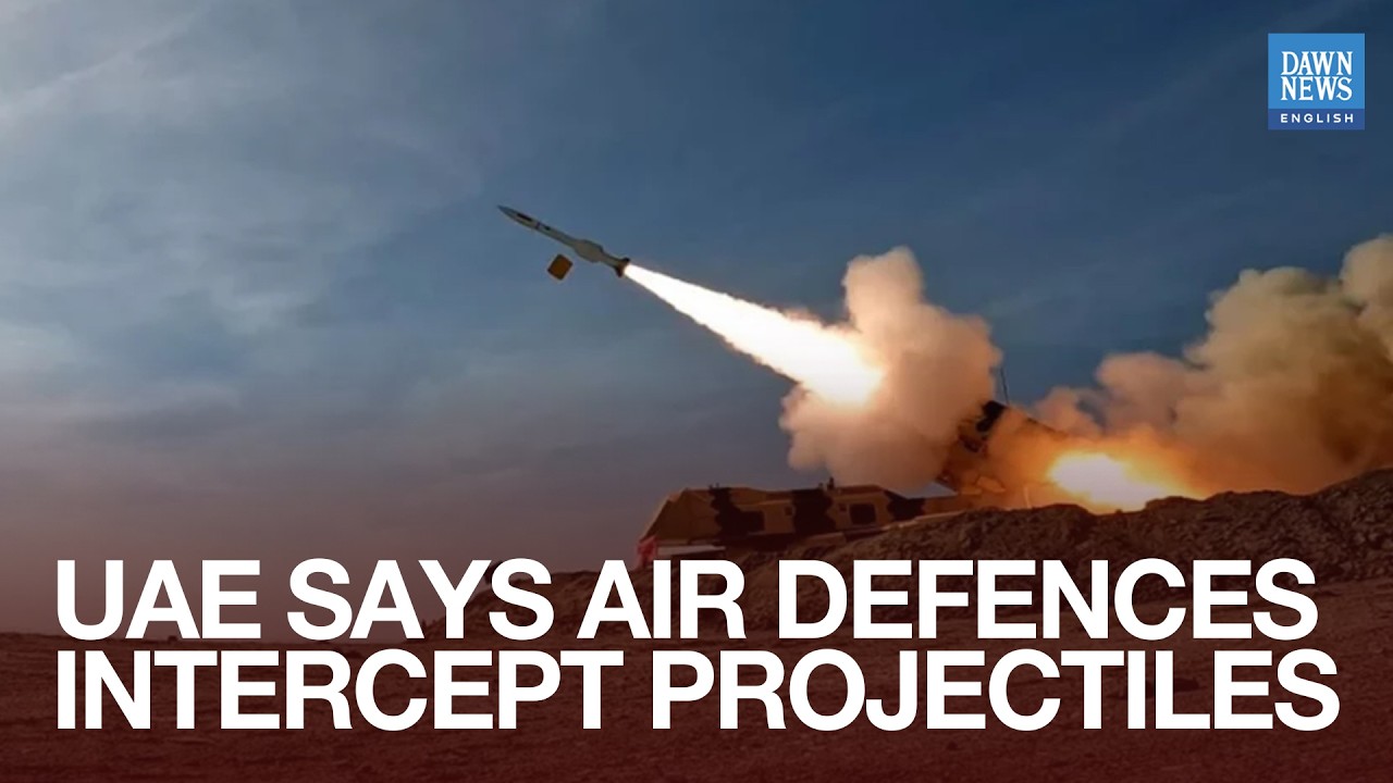 BREAKING: UAE Defence Ministry Confirms Air Defence Systems Intercepting Projectiles | Dawn News