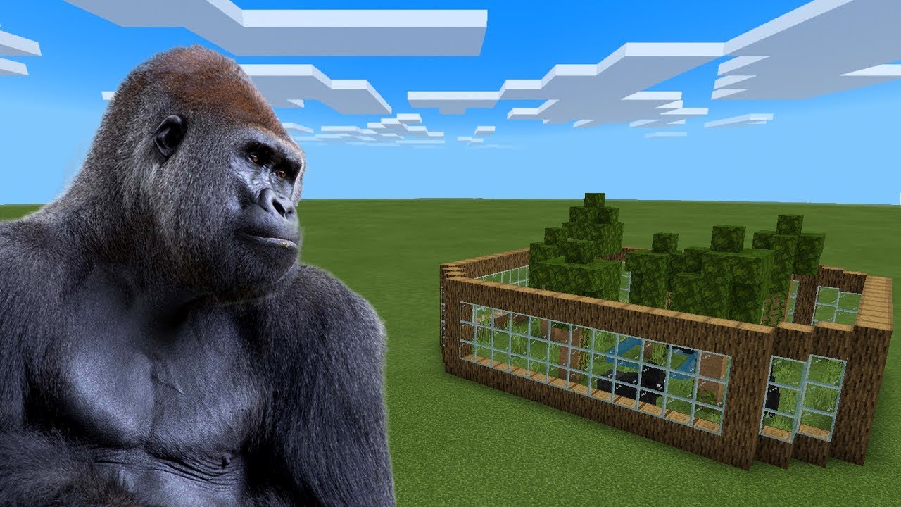 How To Make a GORILLA FARM in Minecraft PE