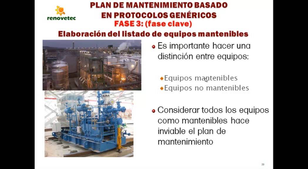 La realización de un plan de mantenimiento paso a paso