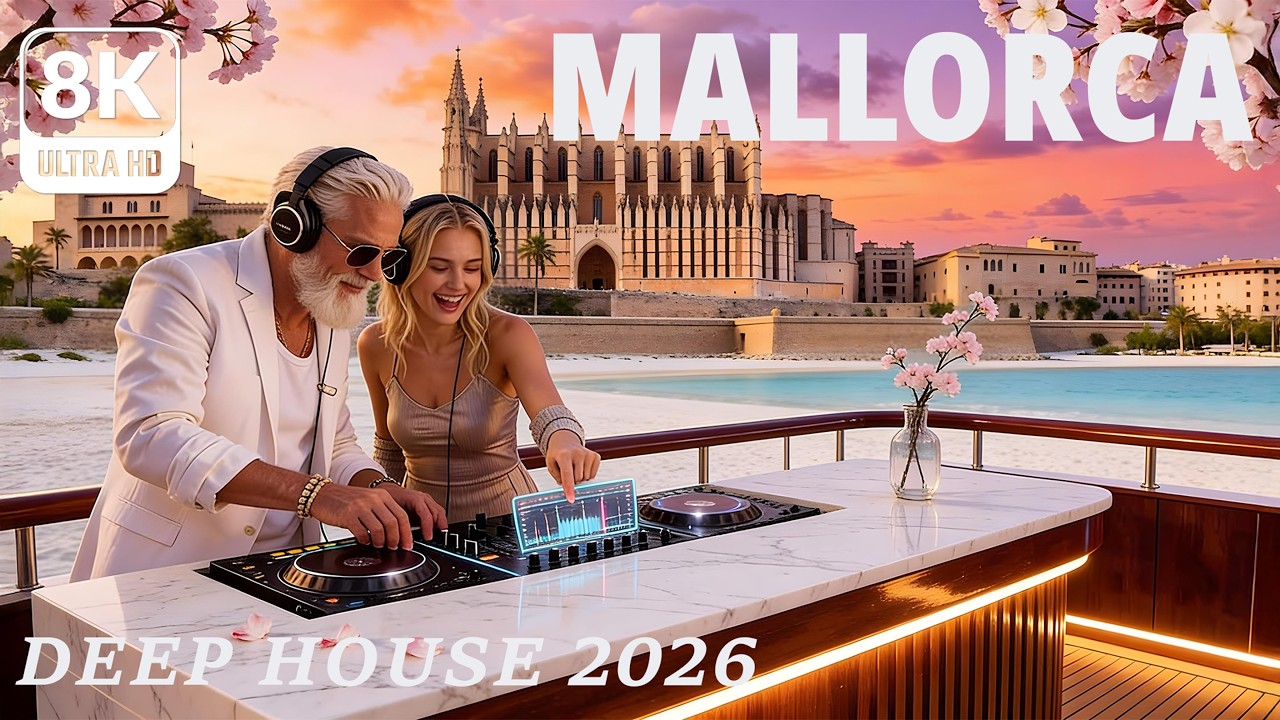 [8K] Майорка 🇪🇸 Дип-хаус 2026 | Расслабляющая атмосфера средиземноморского острова