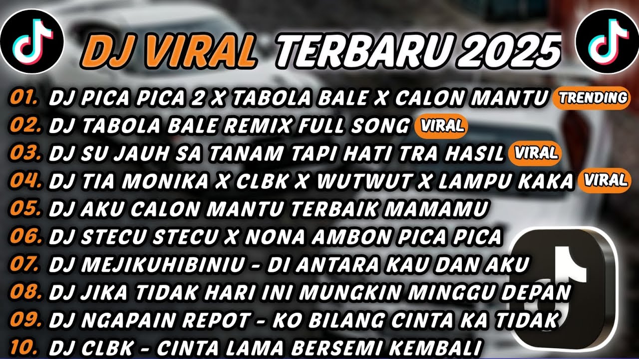 DJ TIKTOK TERBARU 2025 - DJ PICA PICA 2 X TABOLA BALE X CALON MANTU🎵DJ TABOLA BALE REMIX🎵