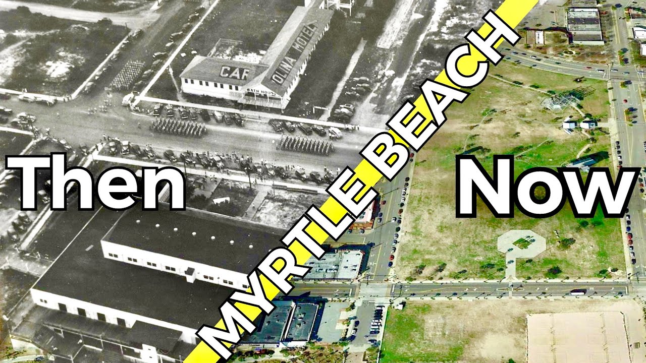 С 1942 года по сегодняшний день. Тогда и сейчас. Миртл-Бич, Южная Каролина