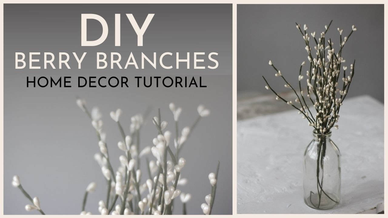 DIY RUSTIC DECORATIONS: How to Make Berry Branches From Scratch for Fall and Christmas Decor