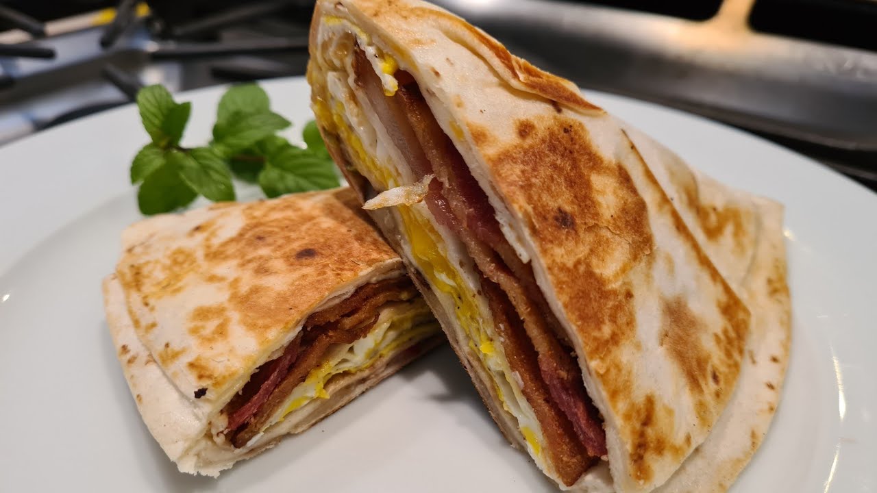 Bacon Egg and Cheese Tortilla Triangles