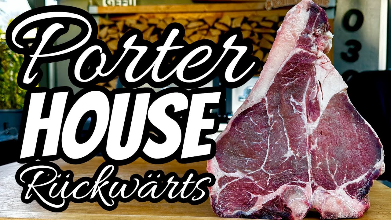 🥩 Porterhouse Steak Rückwärts grillen + Knoblauch Dip 🧄 mehr braucht man nicht - 030 BBQ