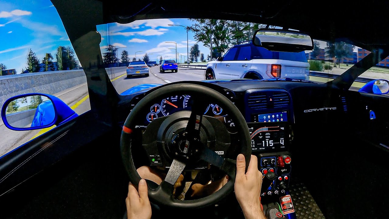 1000HP Corvette Drifting in heavy traffic