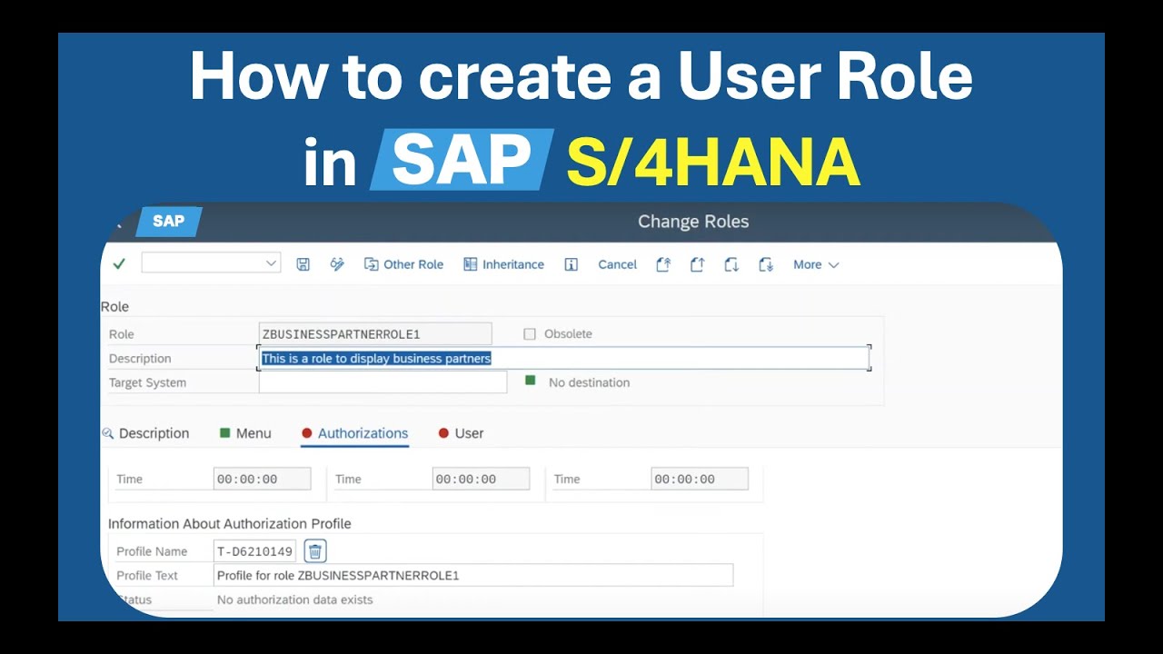 Создание ролей пользователей в SAP S/4HANA GUI/Private Cloud