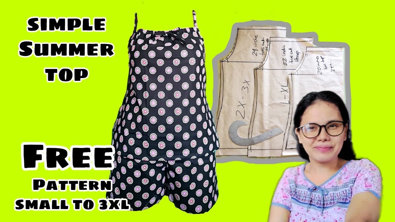 EASY WAY TO SEW AND PATTERN A SIMPLE SUMMER TOP