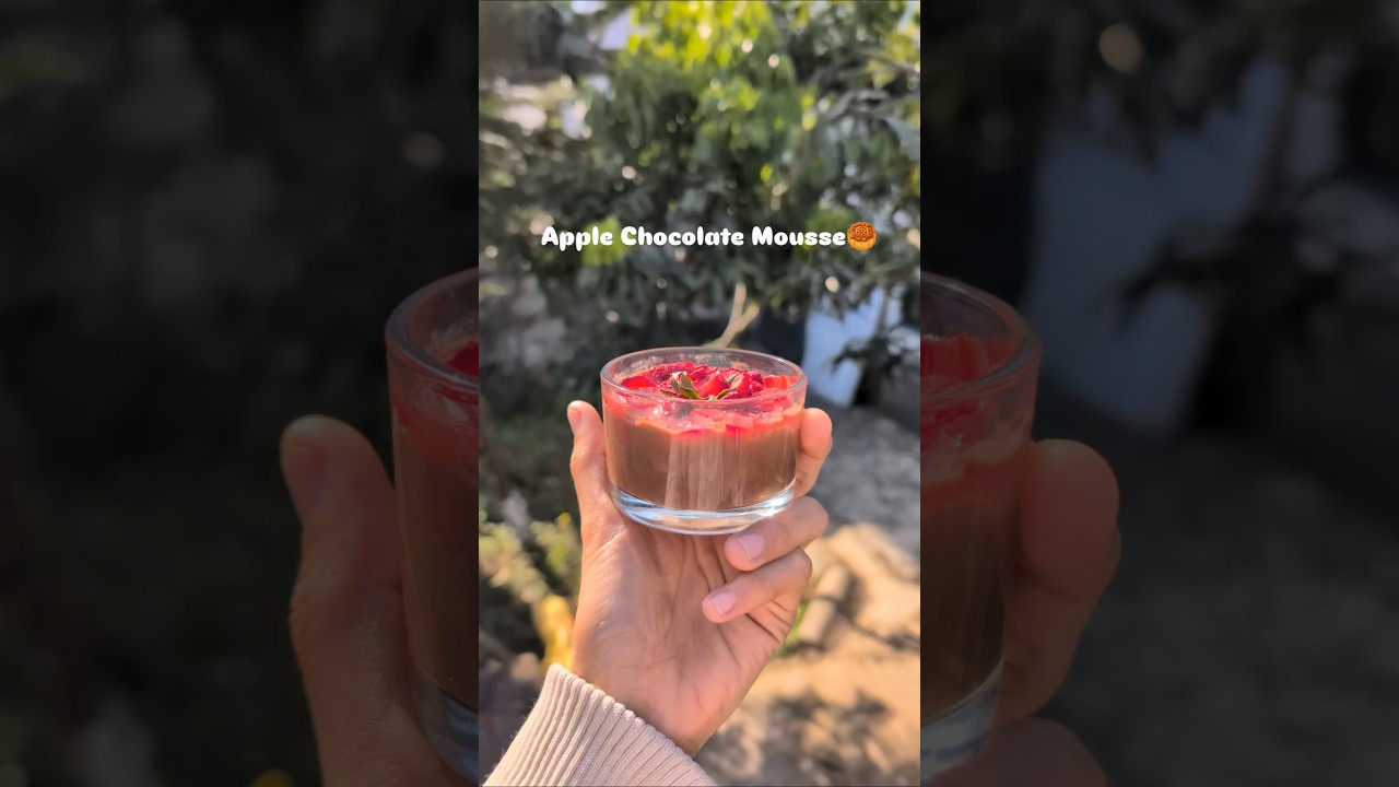Healthy Apple Chocolate Mousse 🥮 