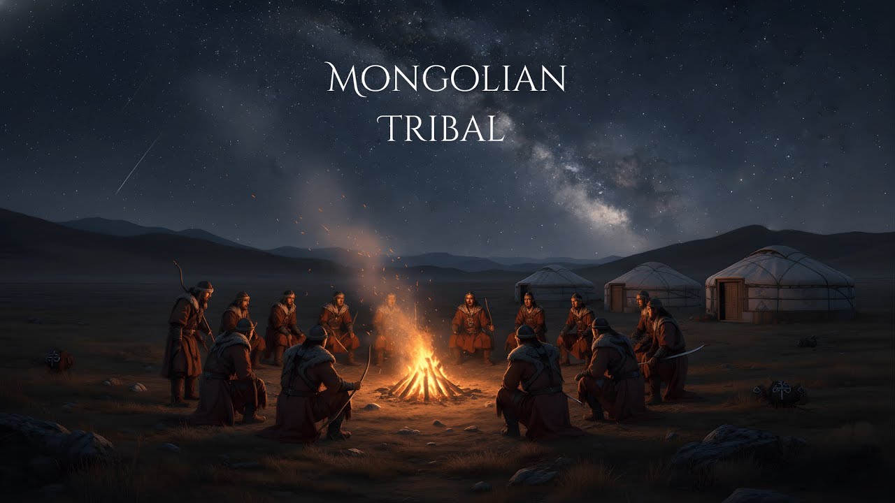 Mongolian Tribal Ambience | Deep Warrior Drums for Focus, Power & Meditation