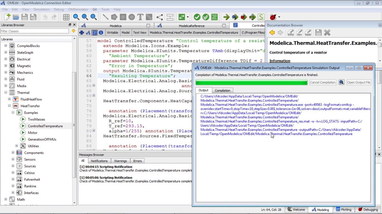 Modelica Tutorials for Beginners: 7.0 - OpenModelica Basic Operation