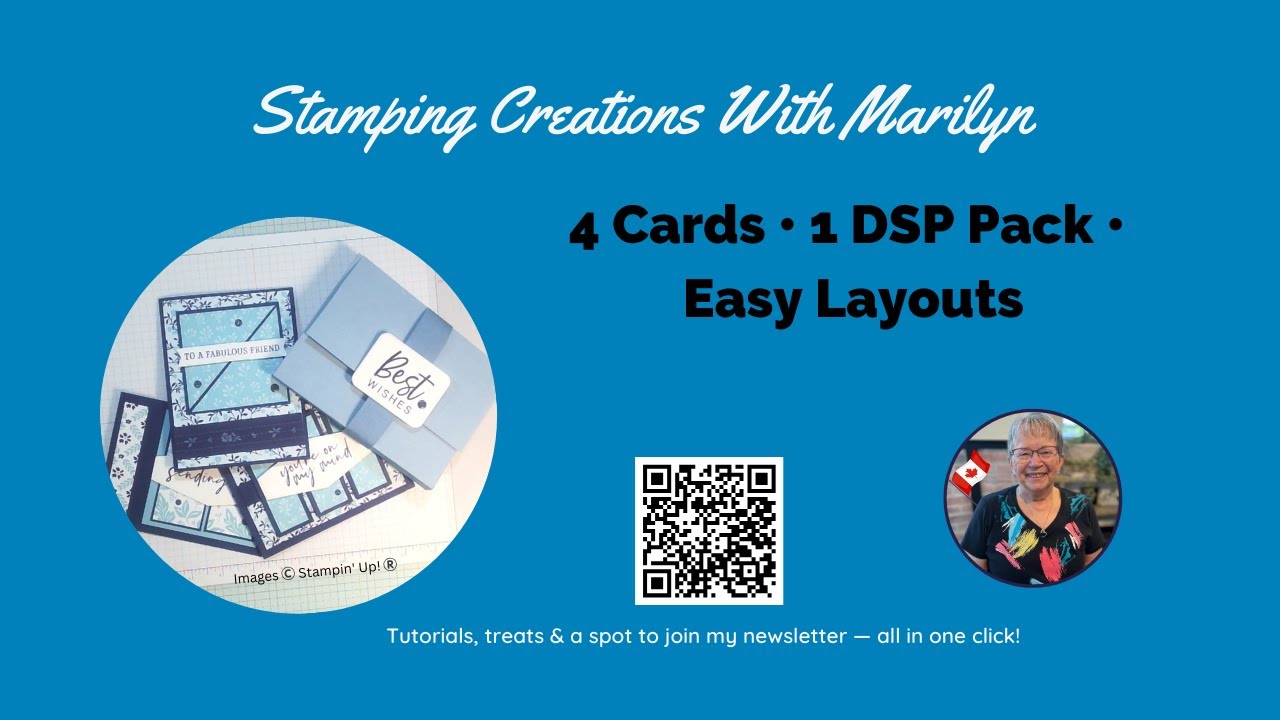 4 Easy Card Designs Using One DSP Pack | Simple Card Making with Marilyn
