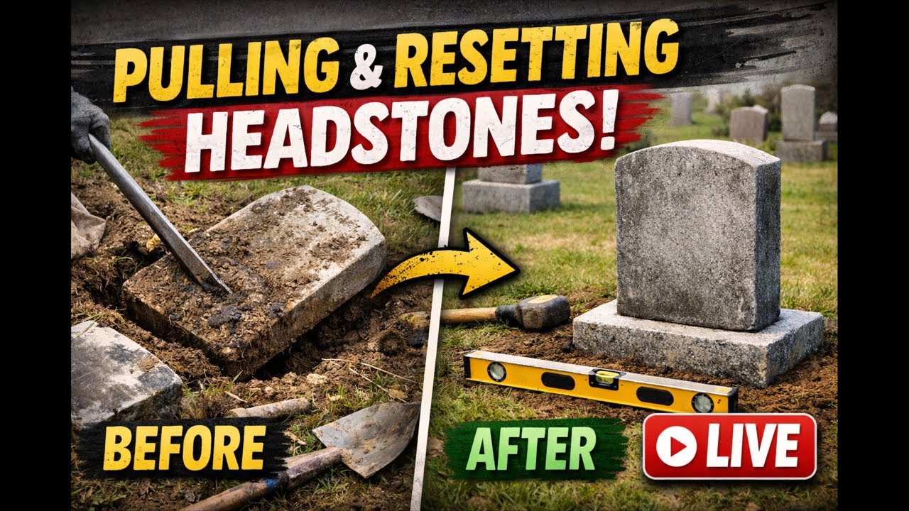 Resetting civil war headstones at National park! Blue collar Pt 5.3!