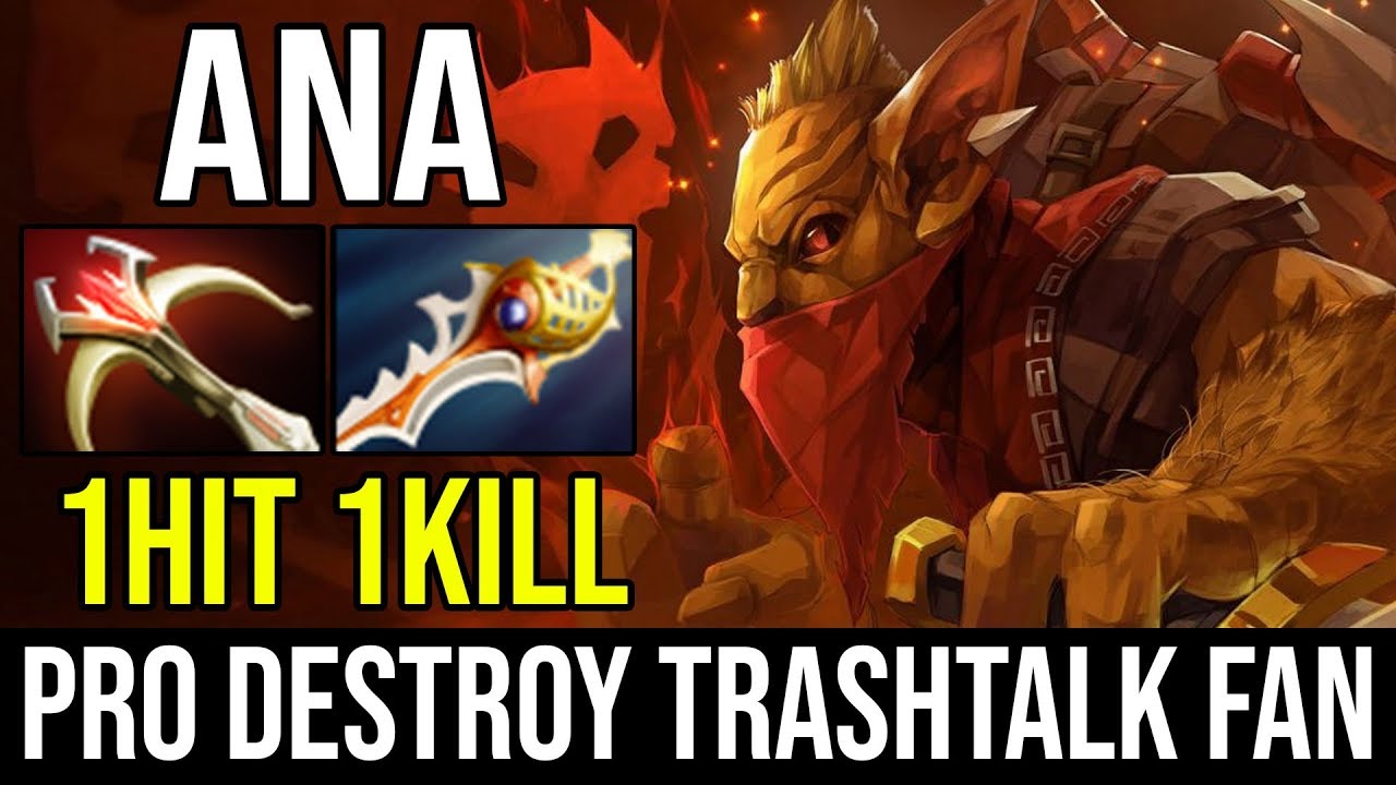 Ana [Bounty Hunter] 1Hit Deleted +1100GPM 28Kills in 20Min Ft Topson vs Trashtalk Fan | Dota 2 Funny