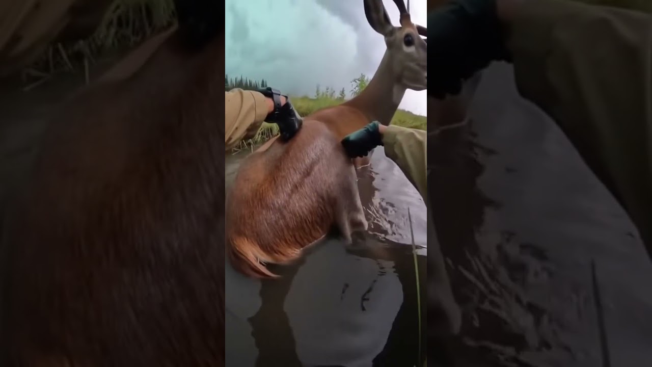 Ranger Saves Deer From Quicksand During Storm