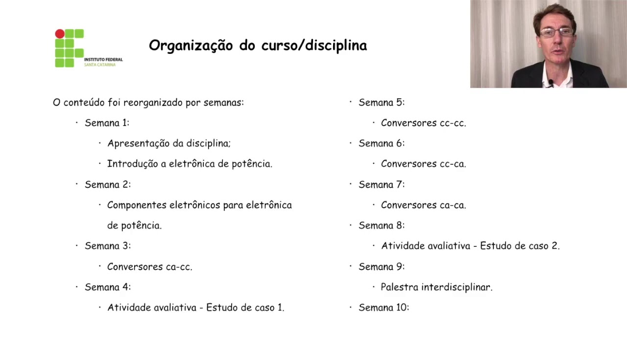 Orientações de estudo da Disciplina de Processamento Eletrônico de Energia