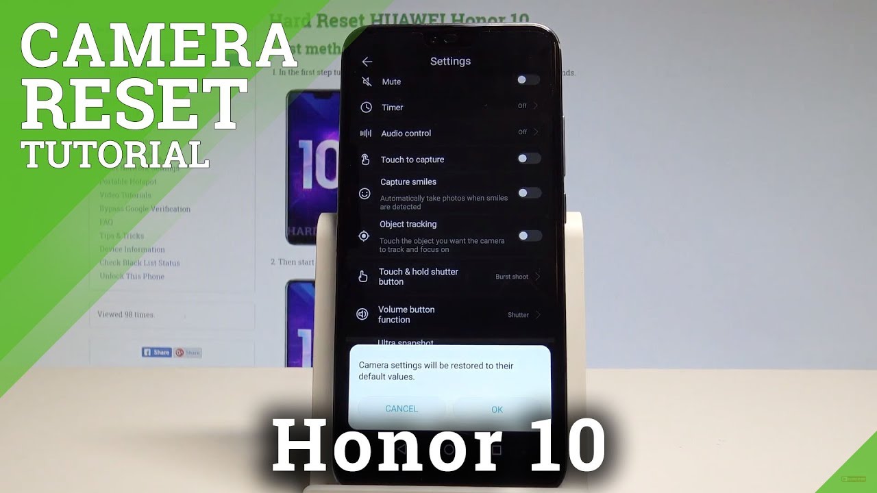 How to Reset Camera on Honor 10 - Restore Camera Defaults / Fix Camera |HardReset.Info