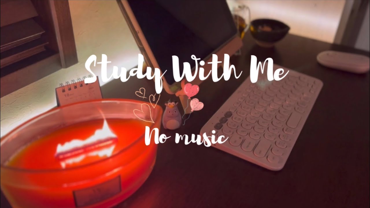 【看護師Study With Me】3年目看護師の勉強📚/no music🎧/keyboard⌨️/キャンドル🕯️/焚き火🔥