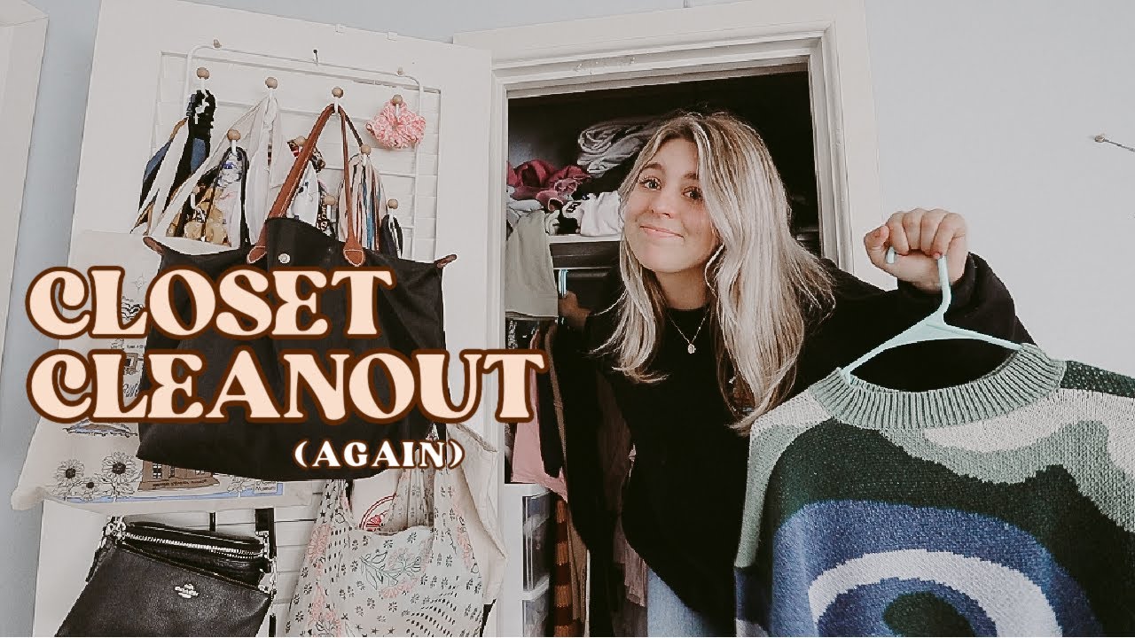 ANOTHER CLOSET CLEAN OUT // organizing, donating, and trying on my clothes