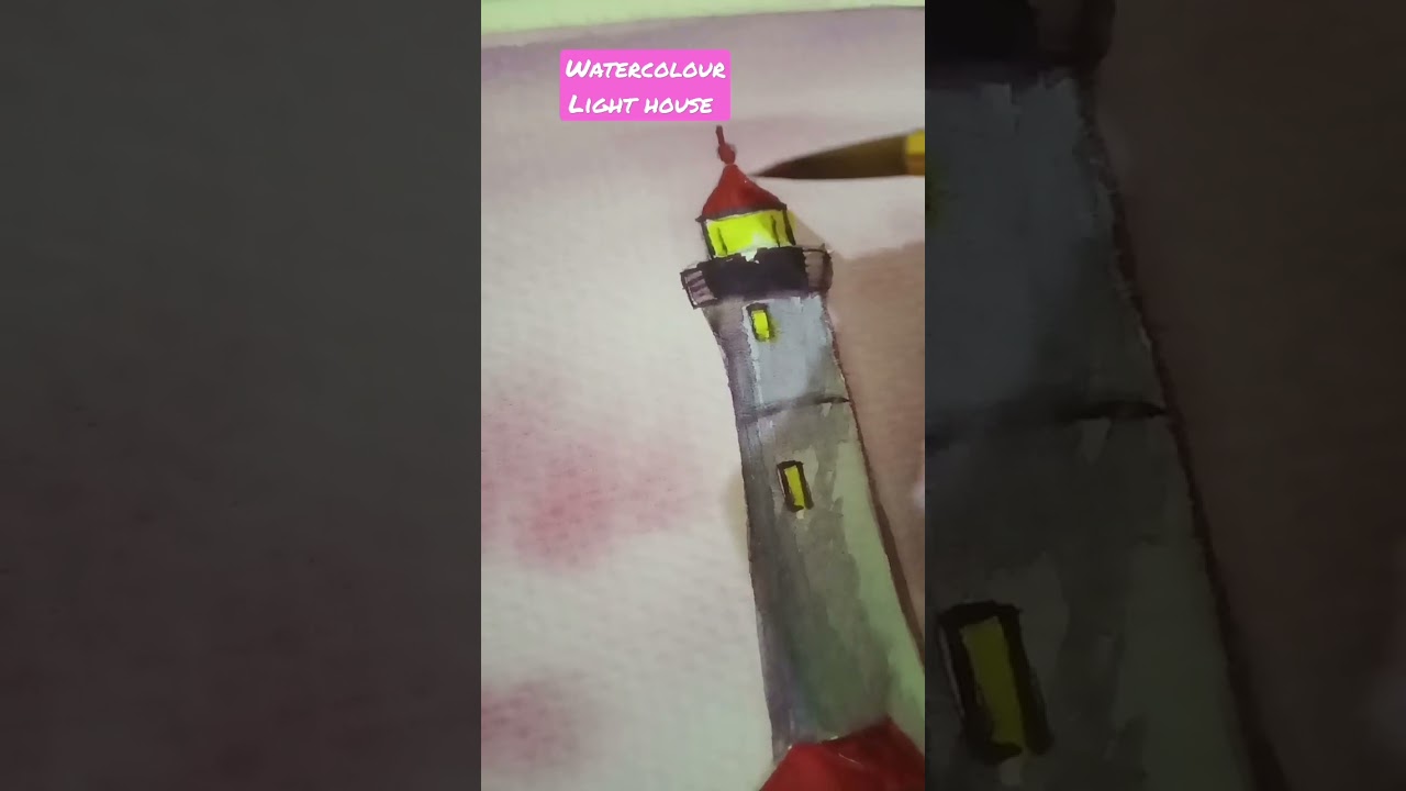 watercolor of lighthouse 
