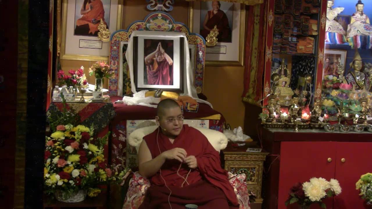 H. E. the 7th Ling Rinpoche talks with Tibetan Youths