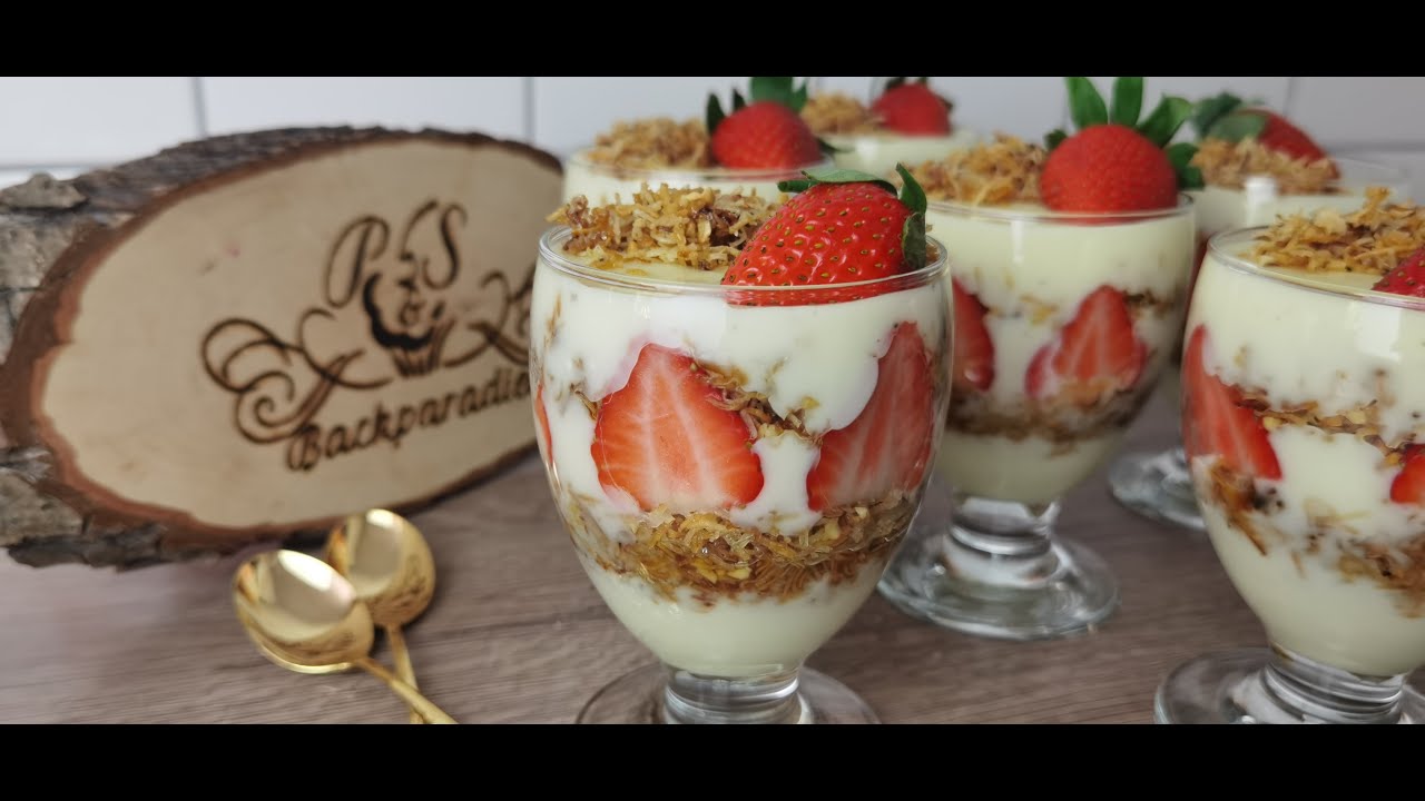 Kadayif-Erdbeer-Dessert ~ Lecker knusprig ♥ P&S Backparadies