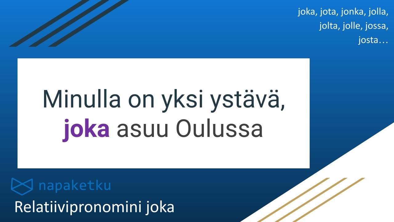 Joka-pronomini