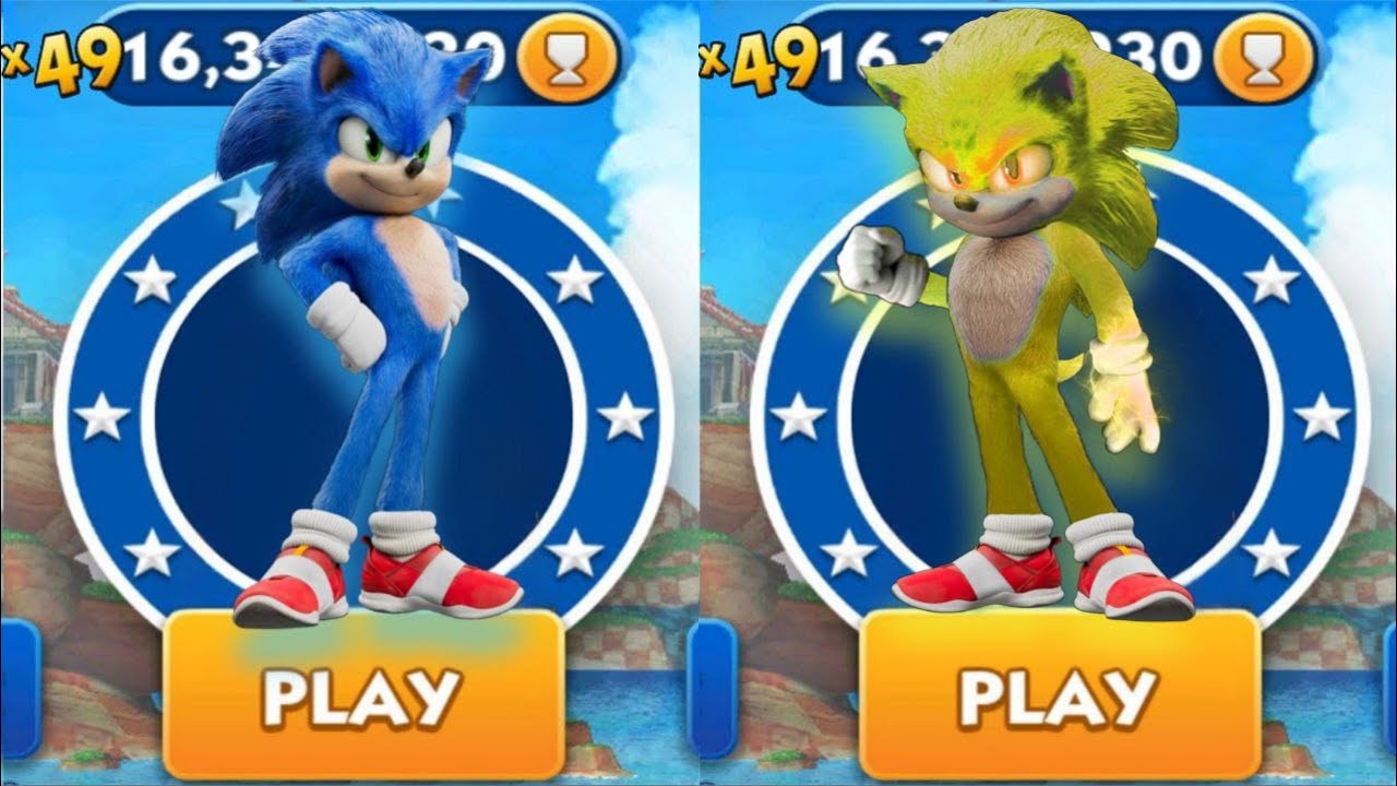 Sonic Dash VS Super Sonic Run _Movie Sonic vs All Bosses Zazz Eggman
