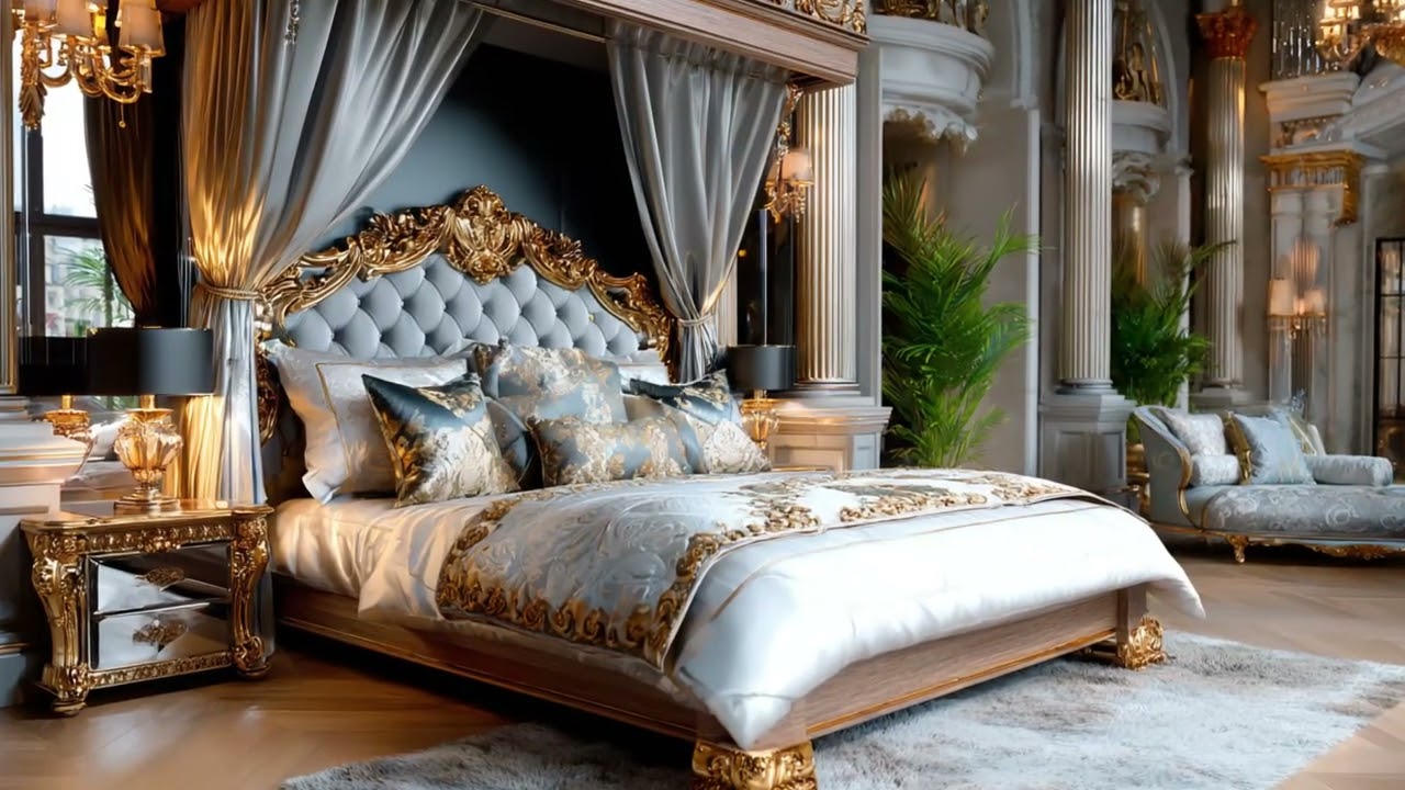 Интерьер номера в стиле необарокко от Versace: золото Медузы и тенденции роскошных интерьеров 202...