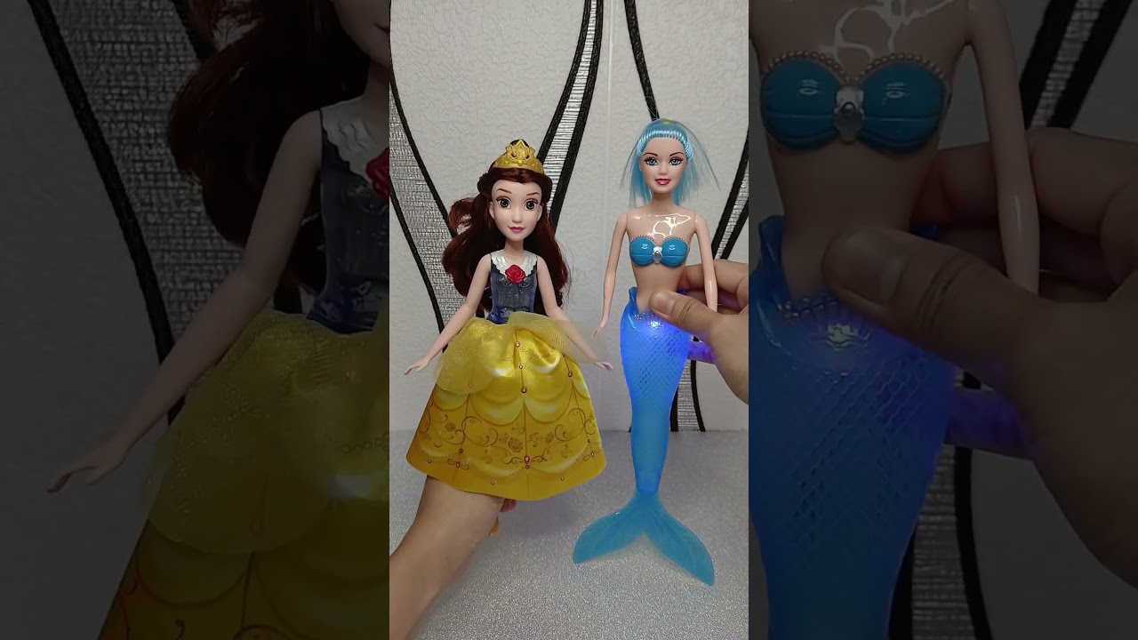 Super cute transforming mermaid 🧜&zwj;♀️ and Disney princess Belle