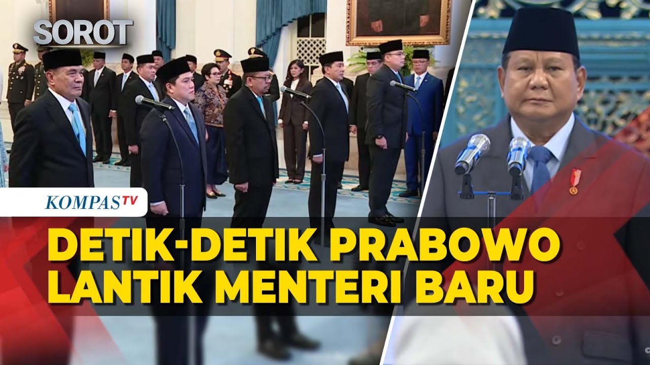 [FULL] Detik-Detik Presiden Prabowo Lantik Menteri Baru, Menko Polkam hingga Menpora