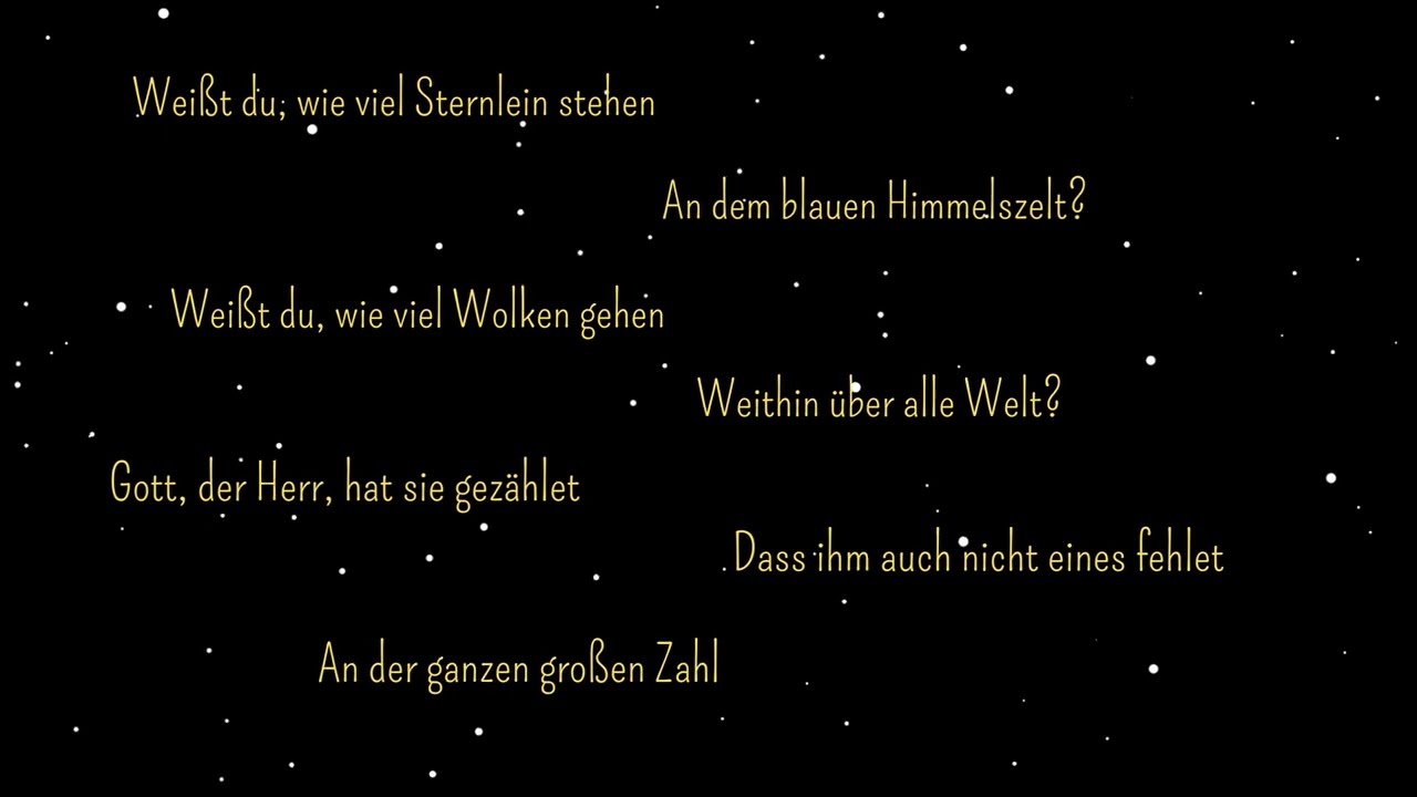 Weißt du, wie viel Sternlein stehen? - Gute Nacht Lied für Kinder