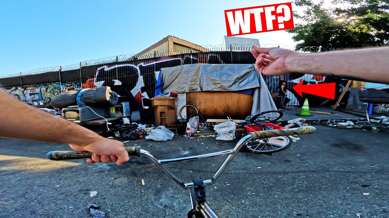 I WENT RIDING BMX IN SKID ROW LA AND SAW THIS..