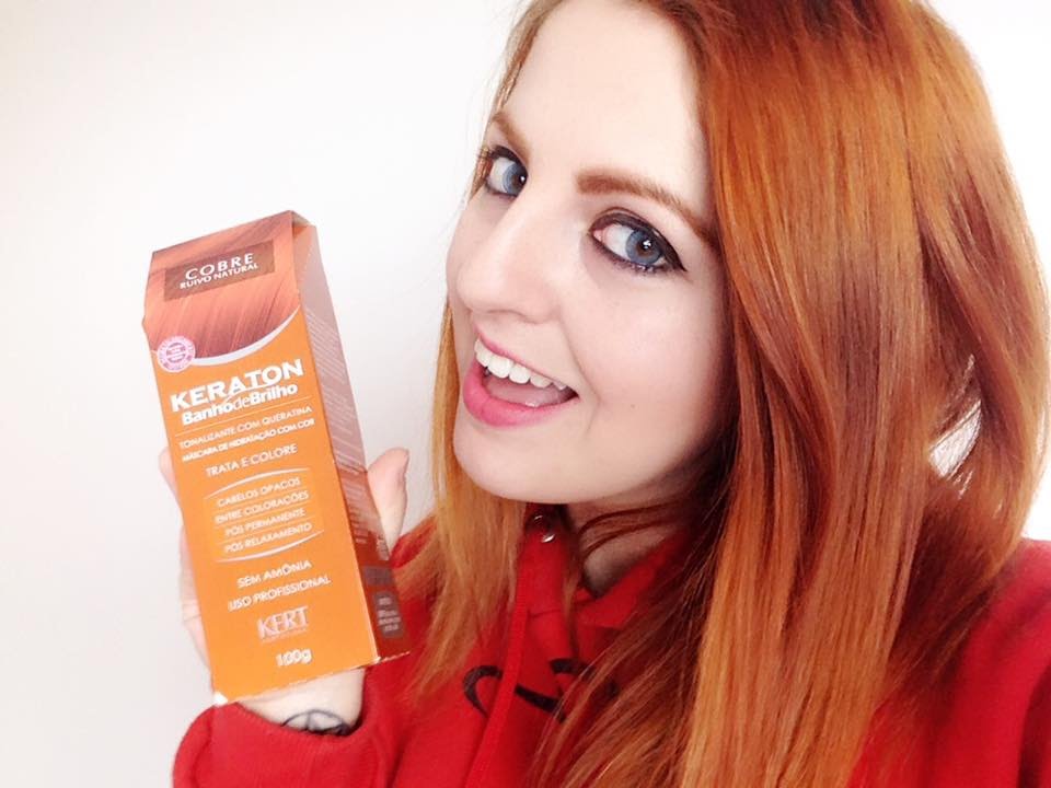 RUIVO NATURAL - Tonalizante Cobre da Keraton (banho de brilho) - Tonalizanto o cabelo