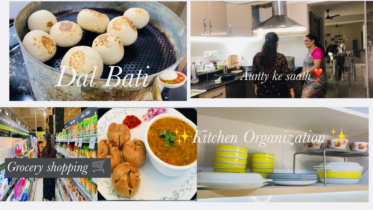 Today my fav aunty taught me how to make Dal Bati 💕Unfiltered  |Crockery Cabinet Organization |