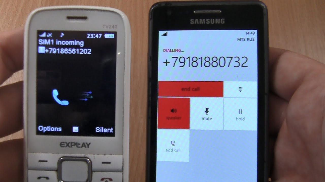 Incoming call & Outgoing call at the Same Time Samsung windows phone+ Explay TV240