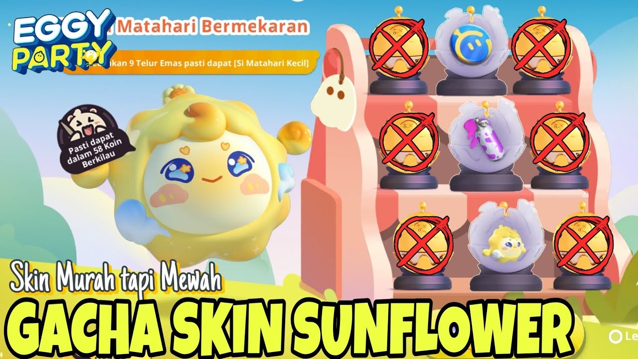 GACHA SKIN BARU BLOOMING SUNFLOWER BAKALAN HOKI ATA BAU NIH - Eggy Party Indonesia