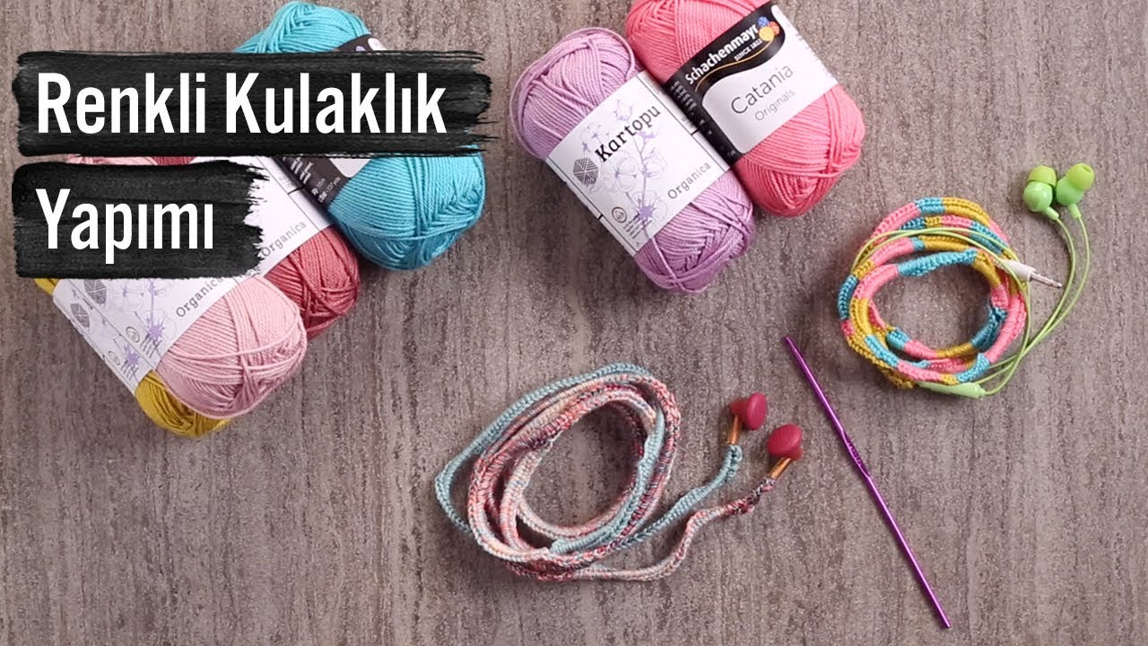 Renkli Örgü Kulaklık Yapımı